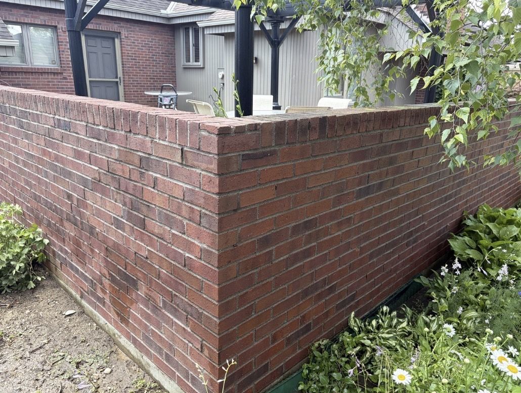 After: Brick Wall Pressure Washing